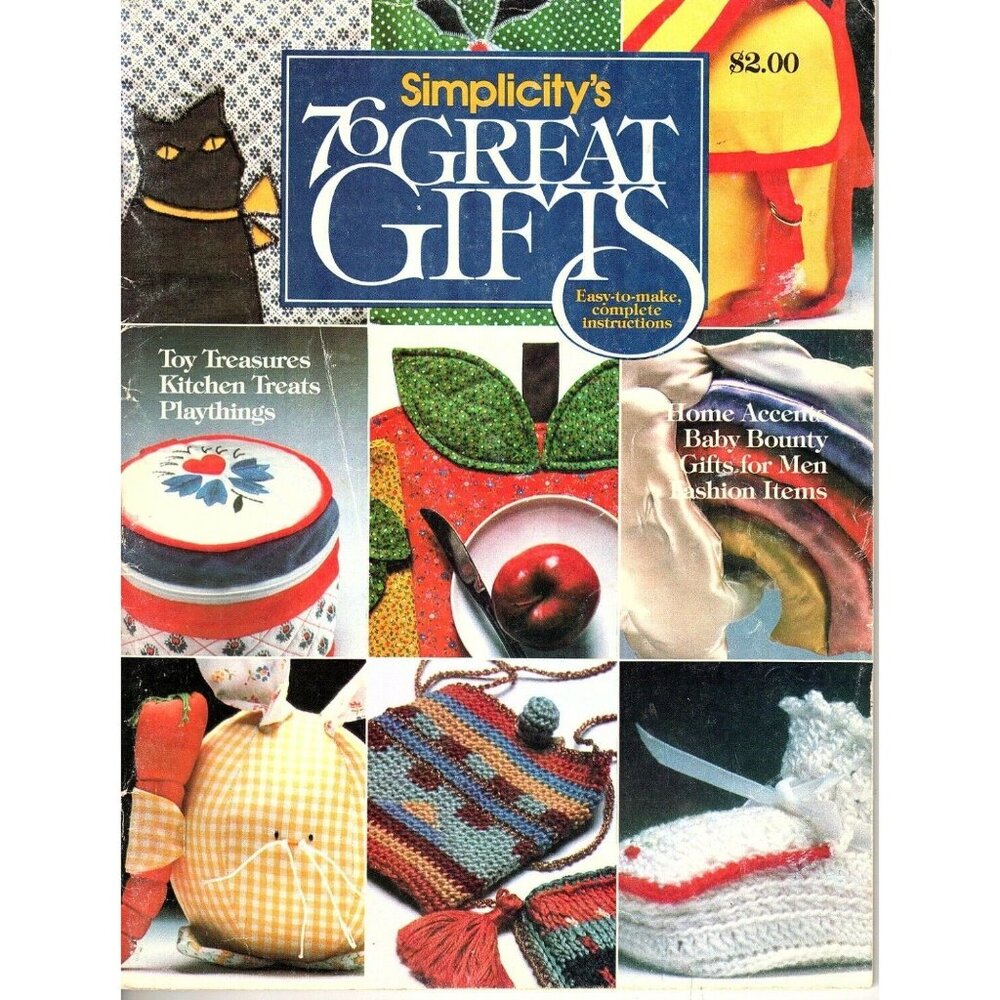Vintage Simplicitys Great Gifts Easy To Make Complete Instructions 1979